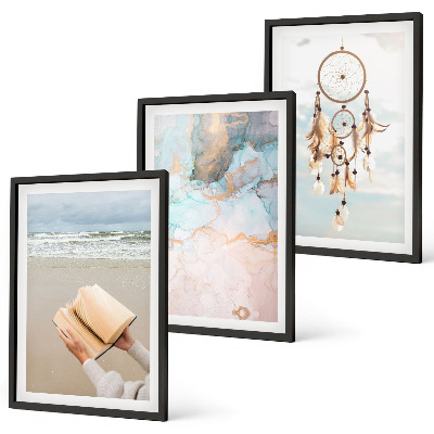 Set tablouri decorative Carte boho abstractă a mării