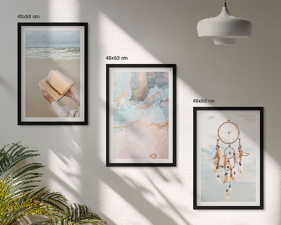 Set tablouri decorative Carte boho abstractă a mării