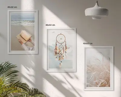 Set de tablouri pentru dormitor cu peisaje boho liniștite de vară