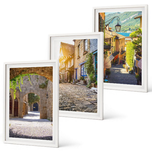 Set tablouri decorative Străzi fermecătoare din piatră