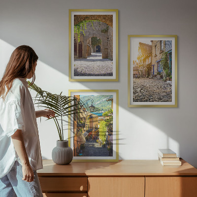 Set tablouri decorative Străzi fermecătoare din piatră
