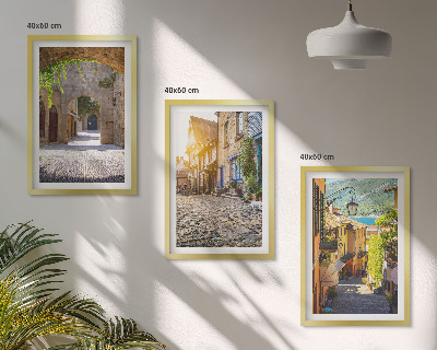 Set tablouri decorative Străzi fermecătoare din piatră