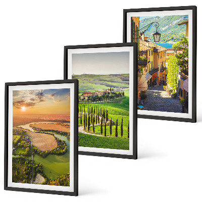 Set tablouri pentru dormitor Peisaje italiene pe stradă pe râu