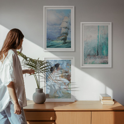 Set tablouri pentru dormitor Dansator abstract mare navă