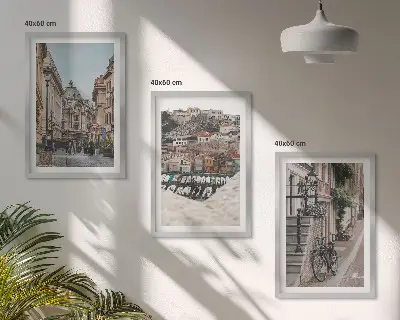 Set de tablouri pentru dormitor cu grafica străzilor fermecătoare din portul orașului