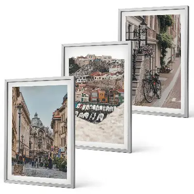 Set de tablouri pentru dormitor cu grafica străzilor fermecătoare din portul orașului