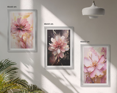 Set tablouri pentru dormitor Compoziții florale de trandafiri și alb