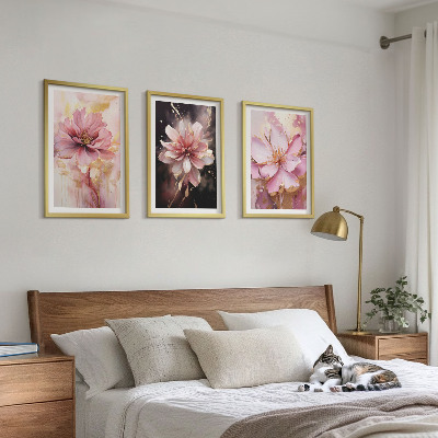 Set tablouri pentru dormitor Compoziții florale de trandafiri și alb