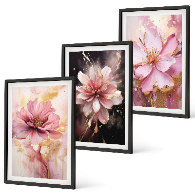Set tablouri pentru dormitor Compoziții florale de trandafiri și alb