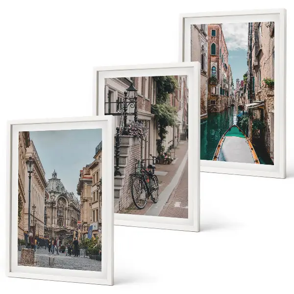 Set tablouri decorative cu motivul străzilor pe apă ale Veneției