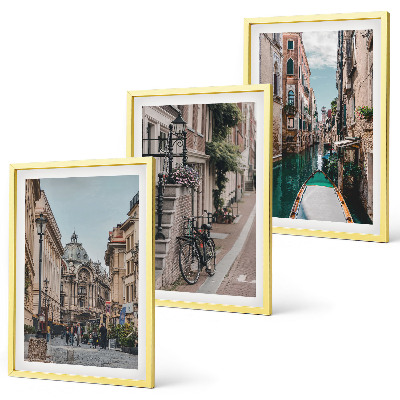Set tablouri decorative Străzile pe apă ale Veneției