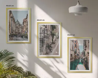 Set tablouri decorative cu motivul străzilor pe apă ale Veneției