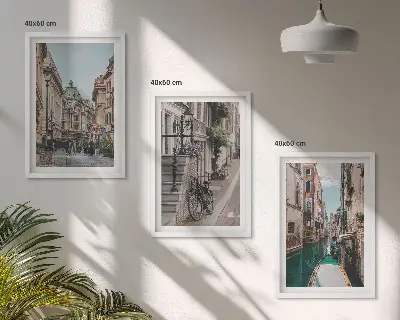 Set tablouri decorative cu motivul străzilor pe apă ale Veneției