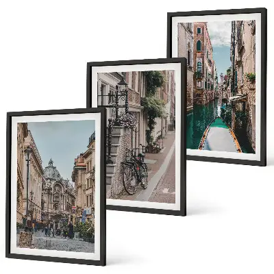 Set tablouri decorative cu motivul străzilor pe apă ale Veneției