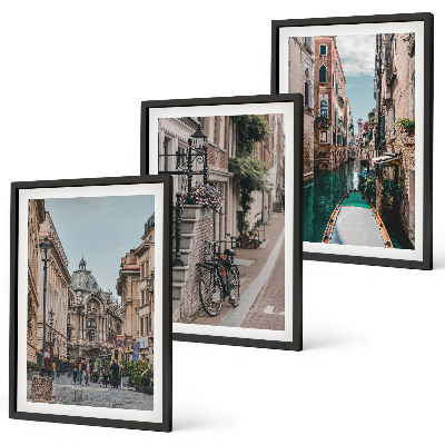 Set tablouri decorative Străzile pe apă ale Veneției