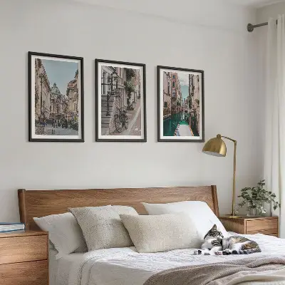 Set tablouri decorative cu motivul străzilor pe apă ale Veneției