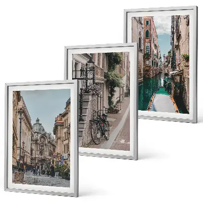 Set tablouri decorative cu motivul străzilor pe apă ale Veneției