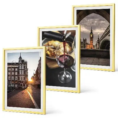 Set tablouri pentru dormitor cu imagini reprezentând orașul Londra și mâncare