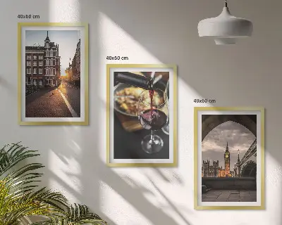 Set tablouri pentru dormitor cu imagini reprezentând orașul Londra și mâncare