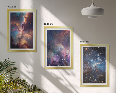 Set tablouri decorative Peisaje stelare cosmice