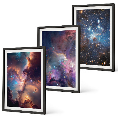 Set tablouri decorative Peisaje stelare cosmice