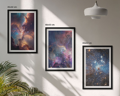 Set tablouri decorative Peisaje stelare cosmice