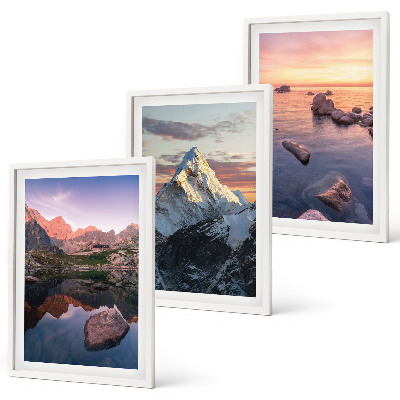 Set tablouri decorative Peisaje montane în fundal