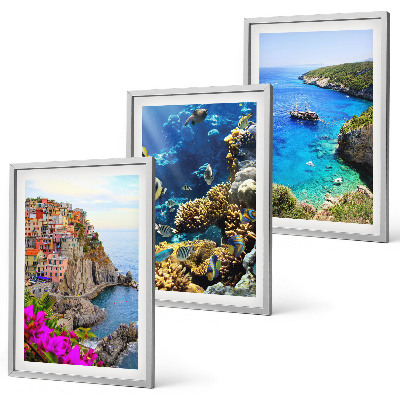 Set tablouri pentru dormitor Vederi la mare, case colorate