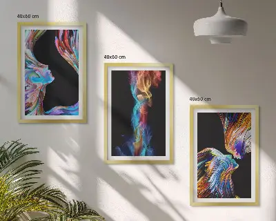 Set tablouri pentru dormitor cu fețe abstracte colorate