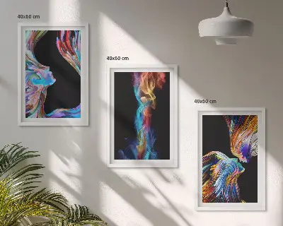 Set tablouri pentru dormitor cu fețe abstracte colorate