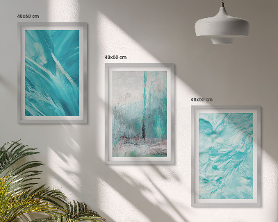 Set tablouri decorative Modele abstracte cu nuanțe de albastru