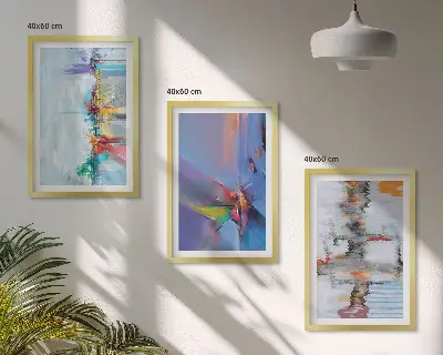 Set de tablouri pentru dormitor cu compoziții de pictură abstractă