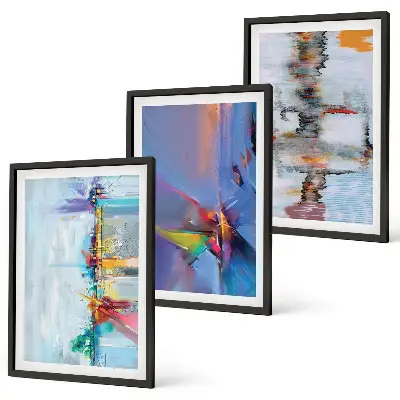 Set de tablouri pentru dormitor cu compoziții de pictură abstractă