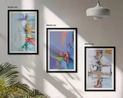 Set de tablouri pentru dormitor cu compoziții de pictură abstractă