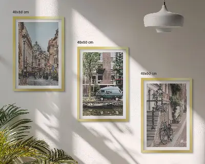 Set tablouri decorative vederi ale orașului cu clădiri