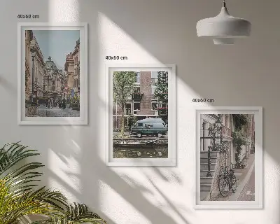Set tablouri decorative vederi ale orașului cu clădiri