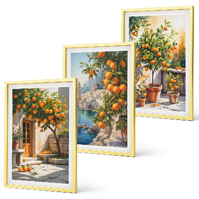 Set tablouri pentru dormitor Peisaje pictate cu citrice
