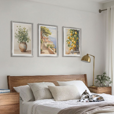 Set tablouri decorative Flori într-o vază, o mare de lămâi