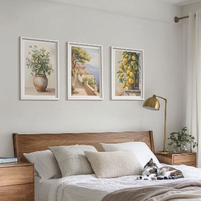 Set tablouri decorative Flori într-o vază, o mare de lămâi