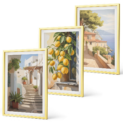 Set tablouri pentru dormitor Vedere la mare pe străzile Lemon
