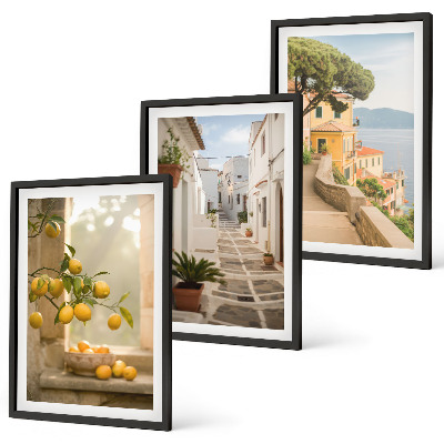 Set tablouri decorative Vedere de la fereastră a arborelui de citrice