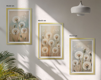 Set tablouri pentru dormitor Flori de păpădie pastelate