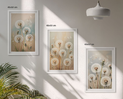 Set tablouri pentru dormitor Flori de păpădie pastelate