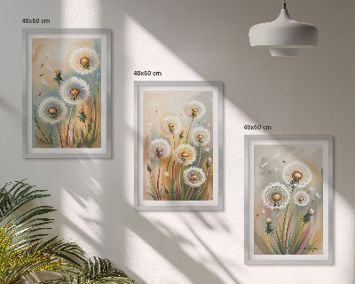 Set tablouri decorative Flori de păpădie ierburi pastelate