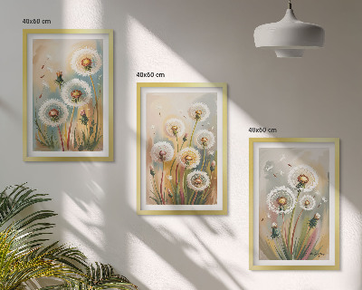 Set tablouri decorative Flori de păpădie ierburi pastelate