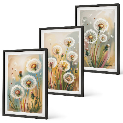 Set tablouri decorative Flori de păpădie ierburi pastelate