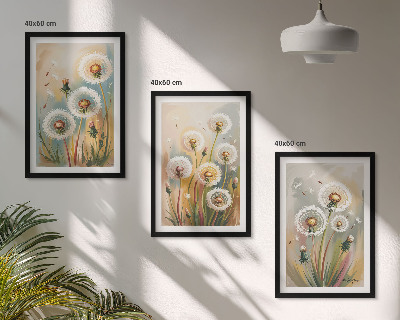 Set tablouri decorative Flori de păpădie ierburi pastelate