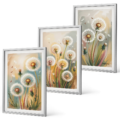Set tablouri decorative Flori de păpădie ierburi pastelate
