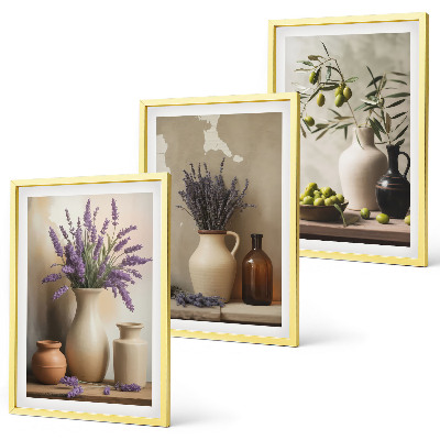 Set tablouri decorative Flori în vaze decorațiuni cu măsline