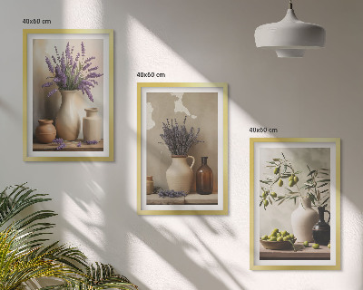 Set tablouri decorative Flori în vaze decorațiuni cu măsline
